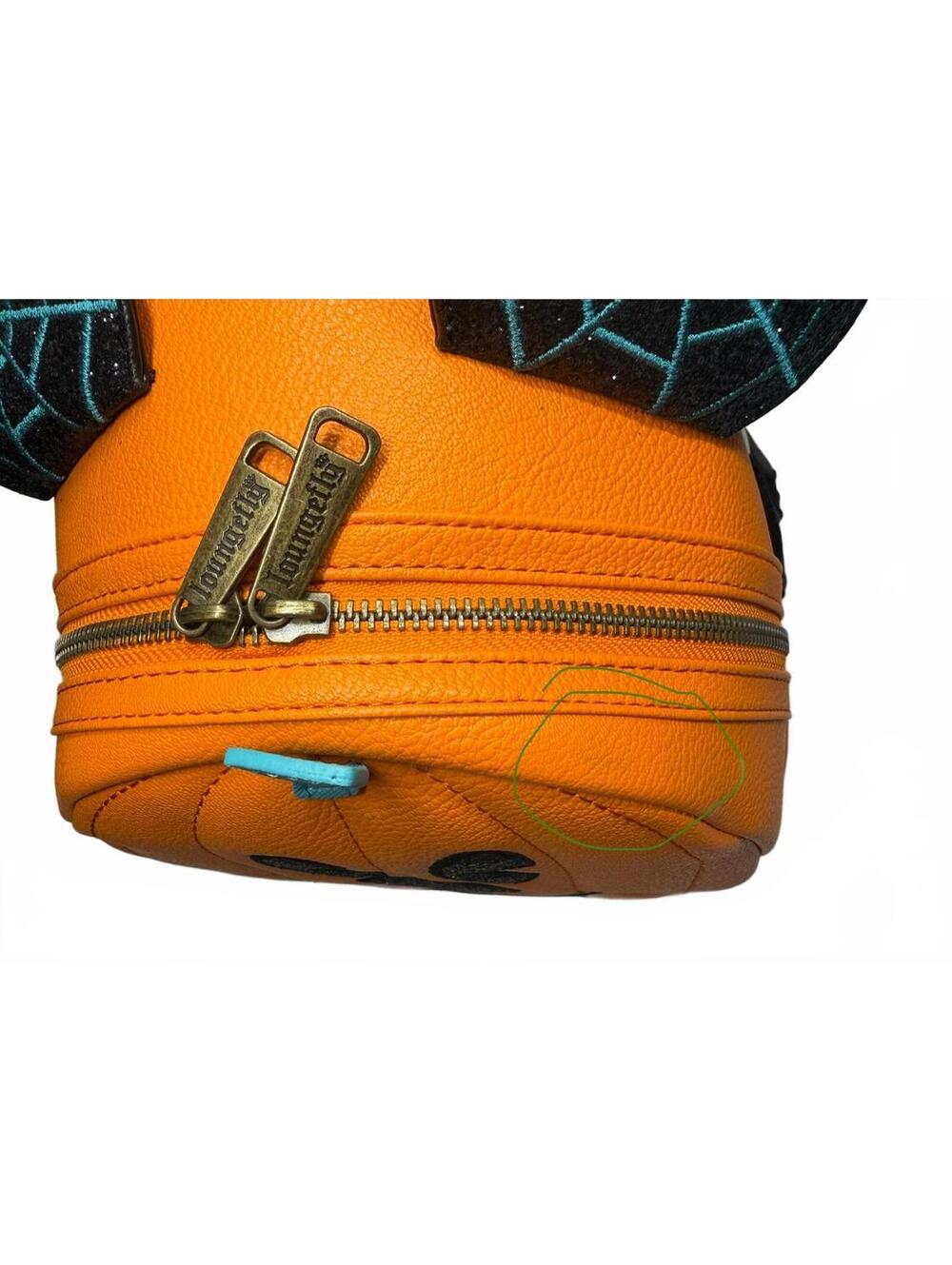 Disney Parks Loungefly | Mickey Pumpkin Spiderweb Mini Backpack | NWT - Picture 7 of 9